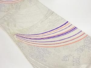 リサイクル　抽象孔雀模様織出し袋帯